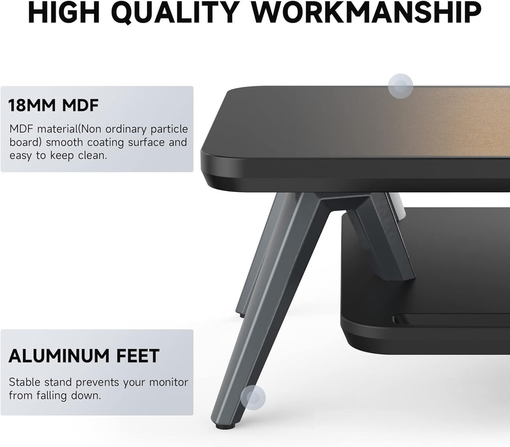Two-Tier Monitor Stand - Black