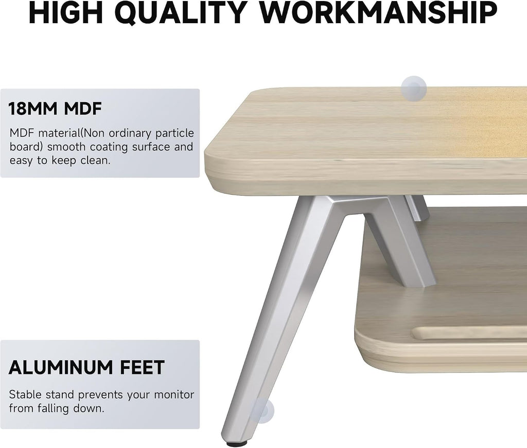 Two-Tier Monitor Stand - Oak