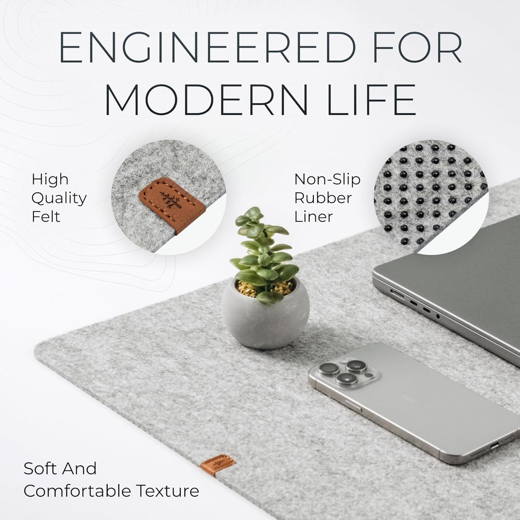 Premium Felt Desk Mat - Marle