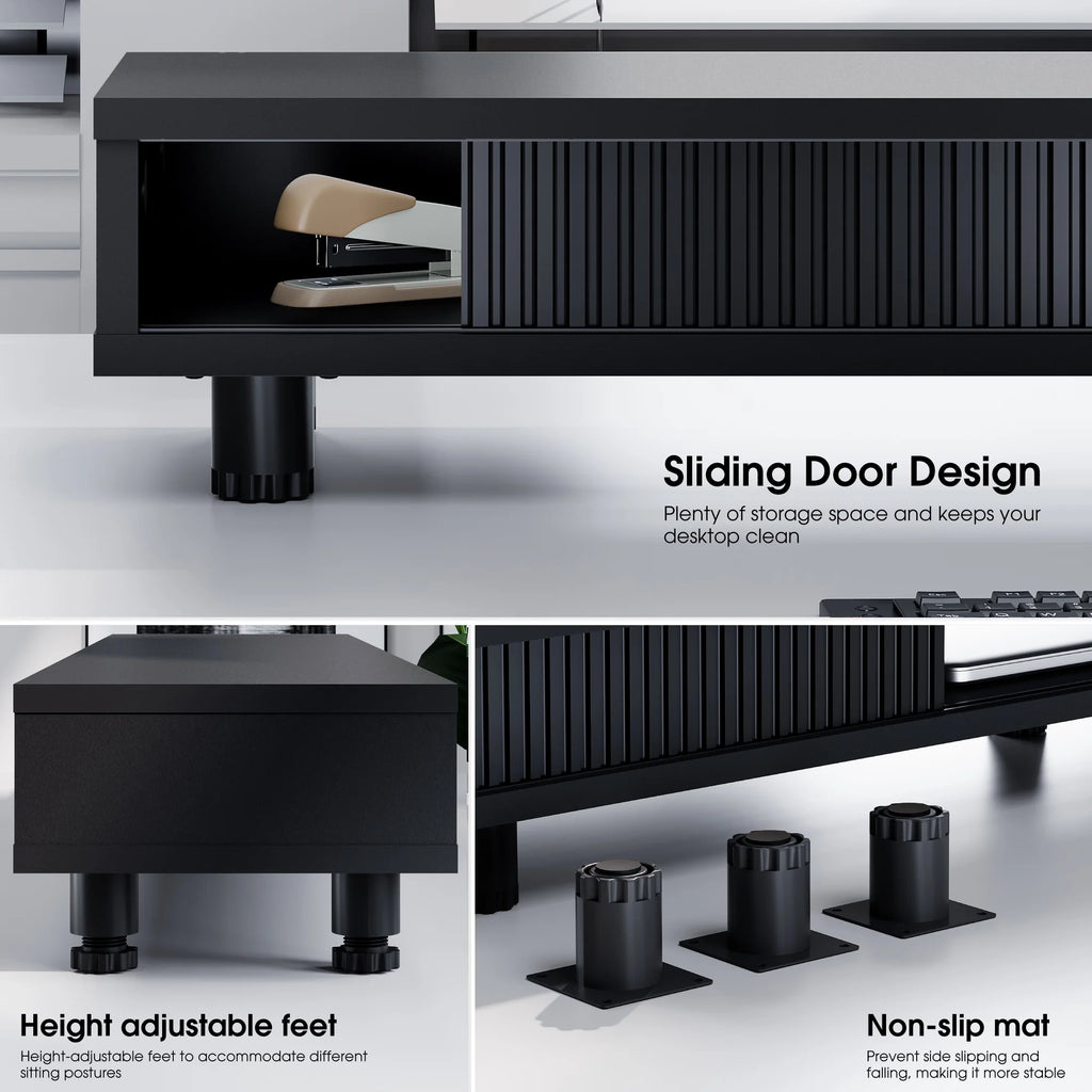 Wide Desk Shelf - Black