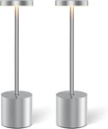 Silver Table Lamps - 2 Pack