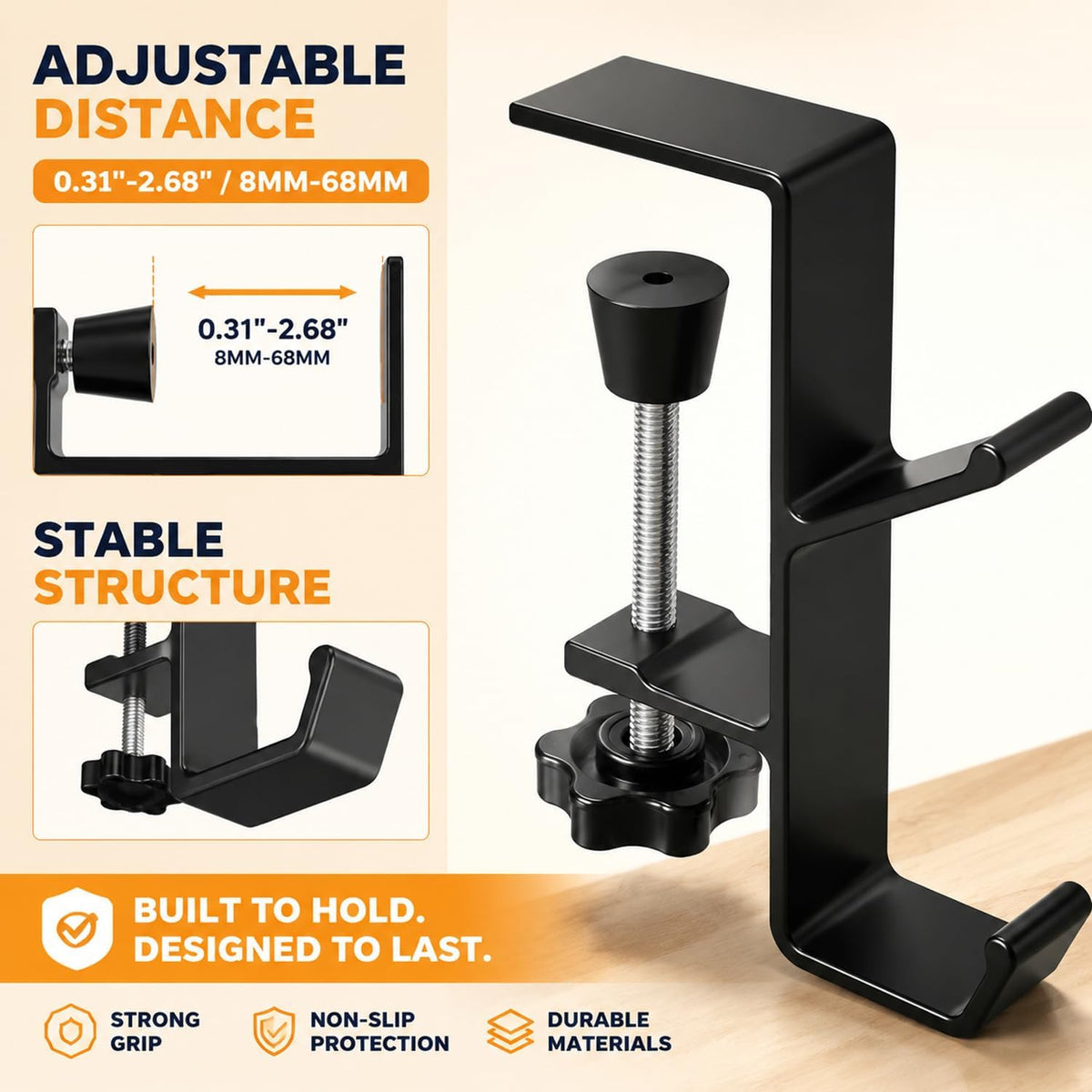 Black Headphone Stand - 2 Pack