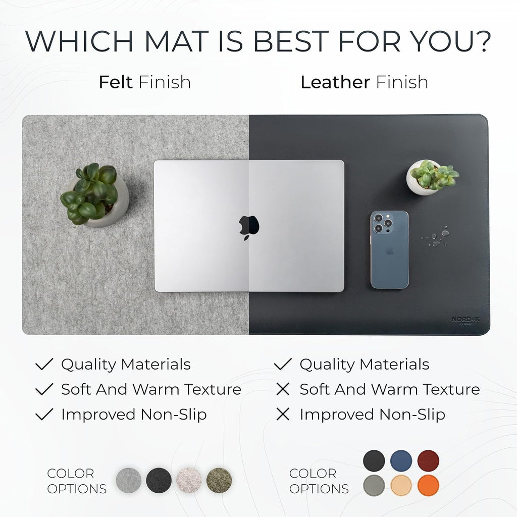 Premium Felt Desk Mat - Timber Moss