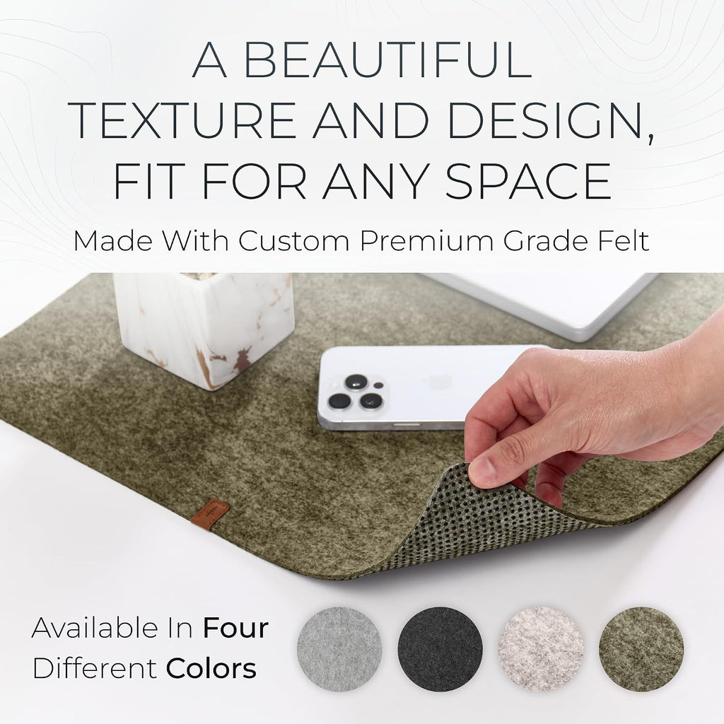 Premium Felt Desk Mat - Timber Moss