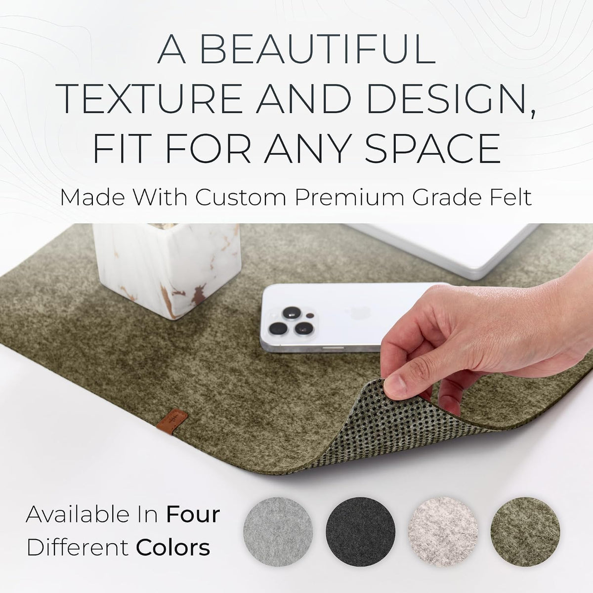 Premium Felt Desk Mat - Timber Moss