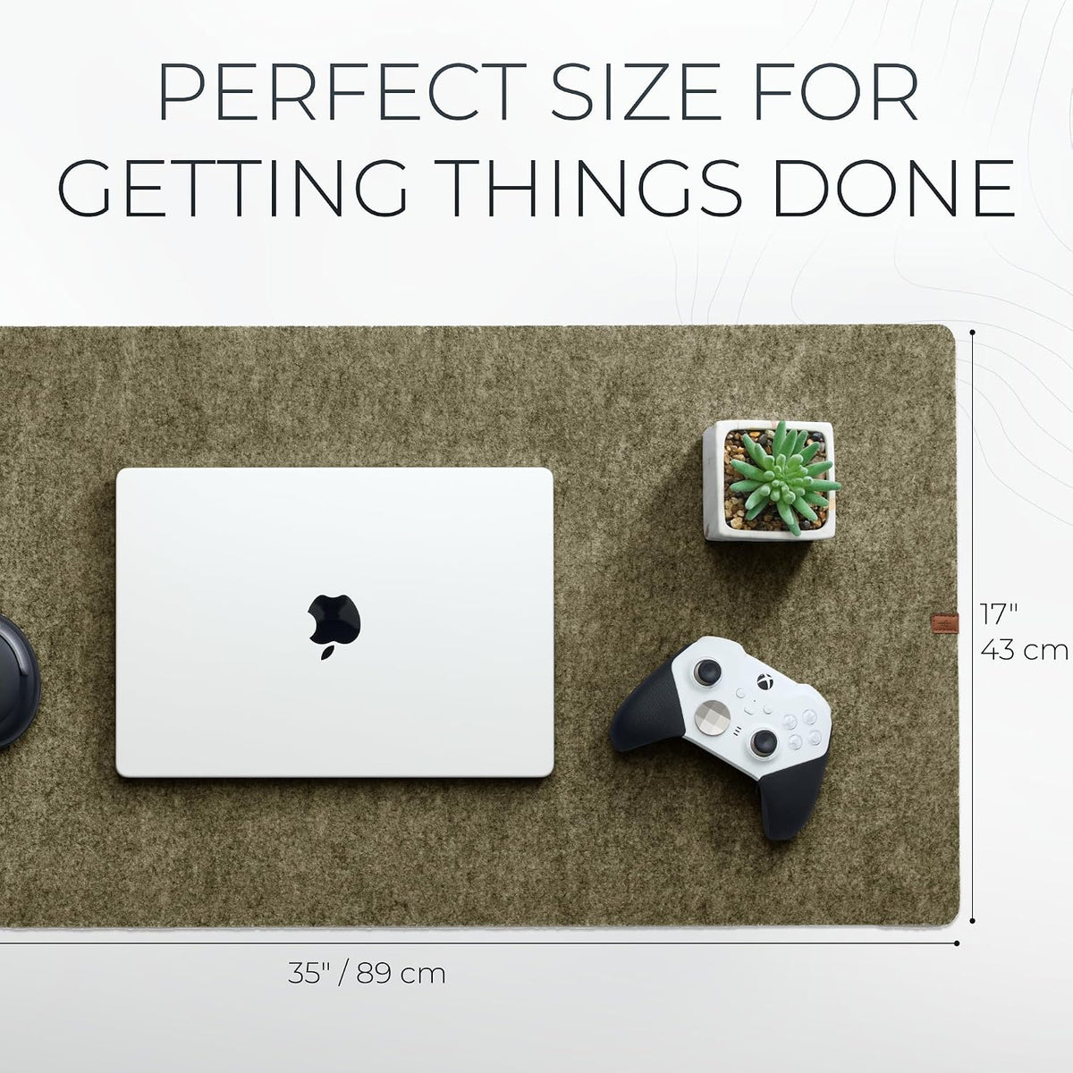 Premium Felt Desk Mat - Timber Moss