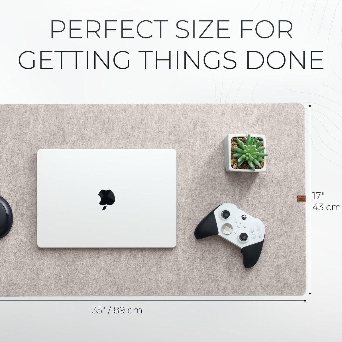 Premium Felt Desk Mat - Stone Oat