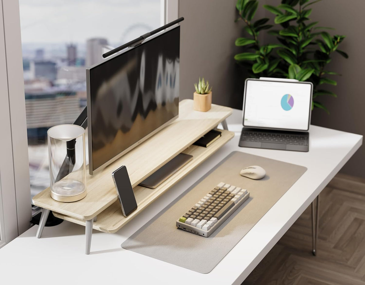 Two-Tier Monitor Stand - Oak