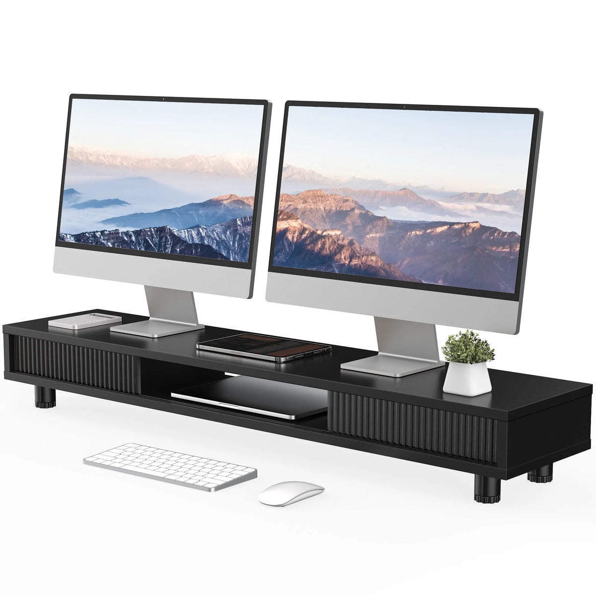 Wide Desk Shelf - Black