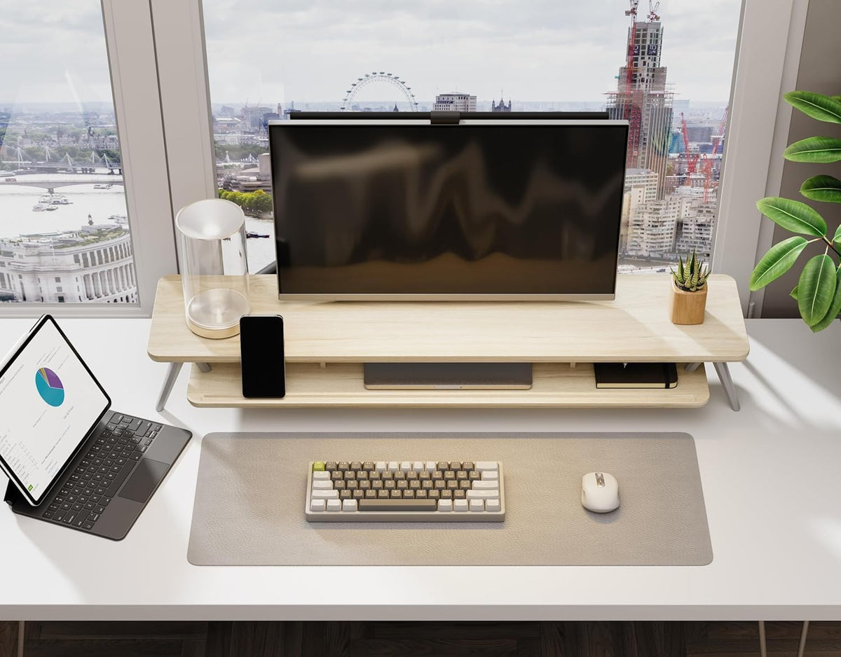 Two-Tier Monitor Stand - Oak