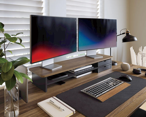 Desk Shelf with Drawer - Brown