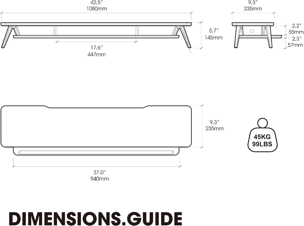 Two-Tier Monitor Stand - Black