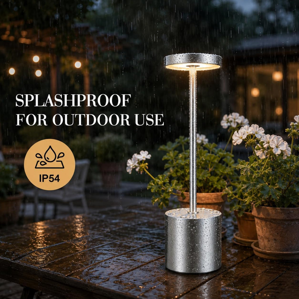 Silver Table Lamps - 2 Pack