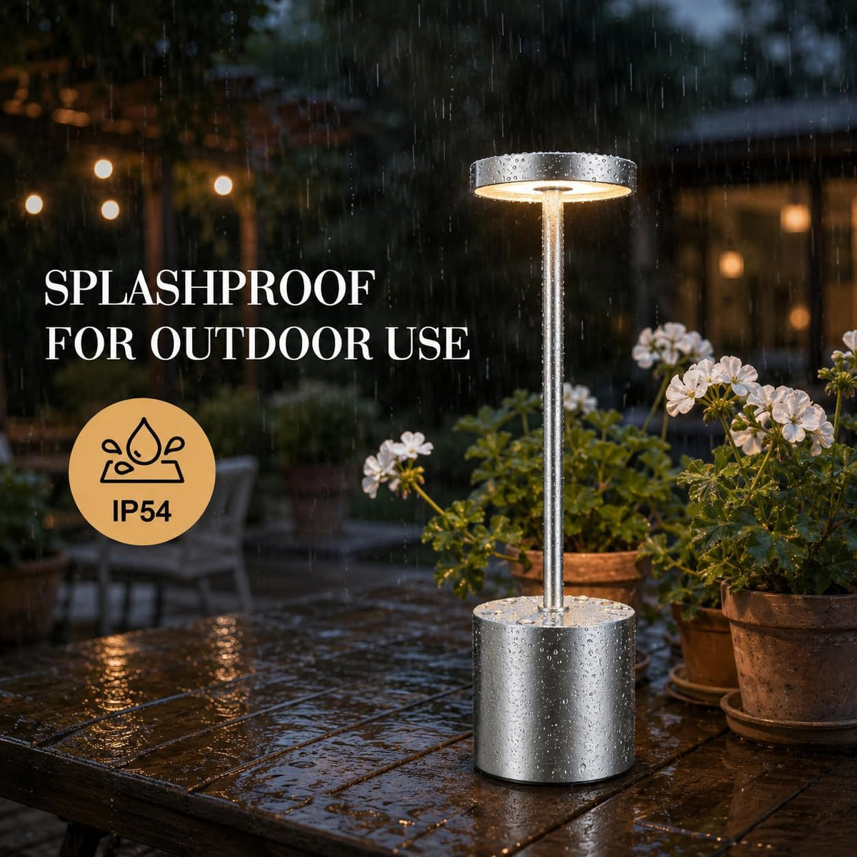 Silver Table Lamps - 2 Pack