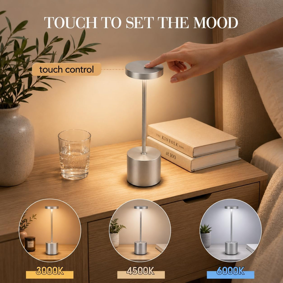 Silver Table Lamps - 2 Pack